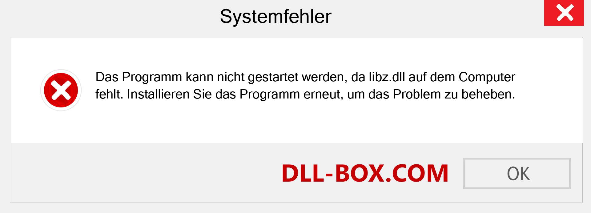 libz.dll-Datei fehlt?. Download für Windows 7, 8, 10 - Fix libz dll Missing Error unter Windows, Fotos, Bildern