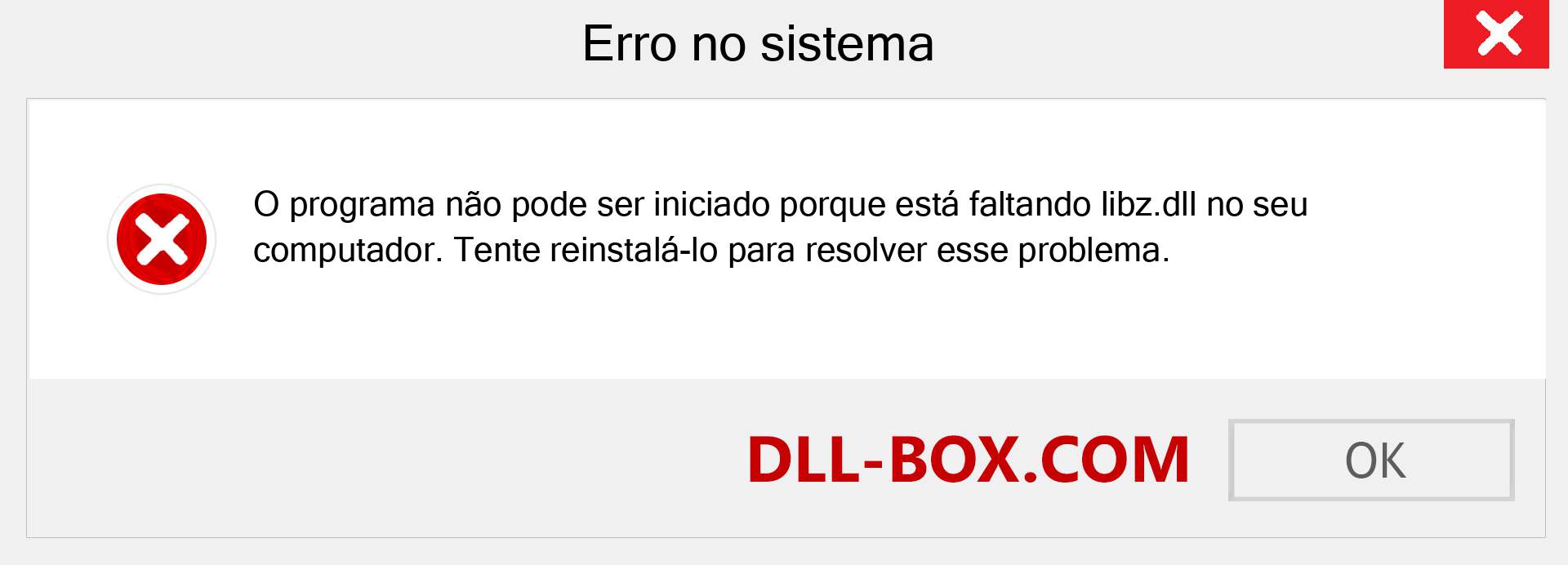 Arquivo libz.dll ausente ?. Download para Windows 7, 8, 10 - Correção de erro ausente libz dll no Windows, fotos, imagens